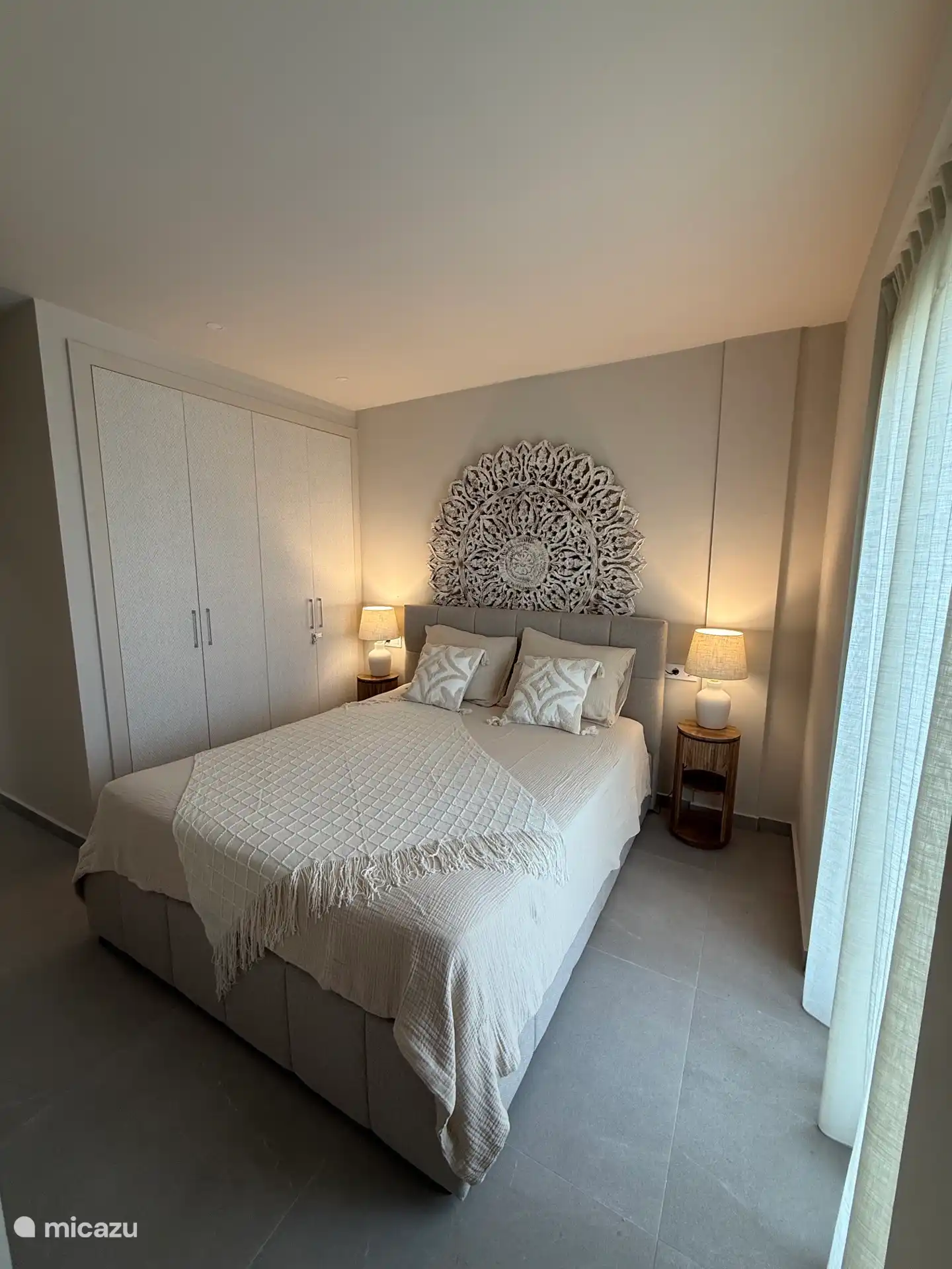 Master bedroom with fitted wardrobes