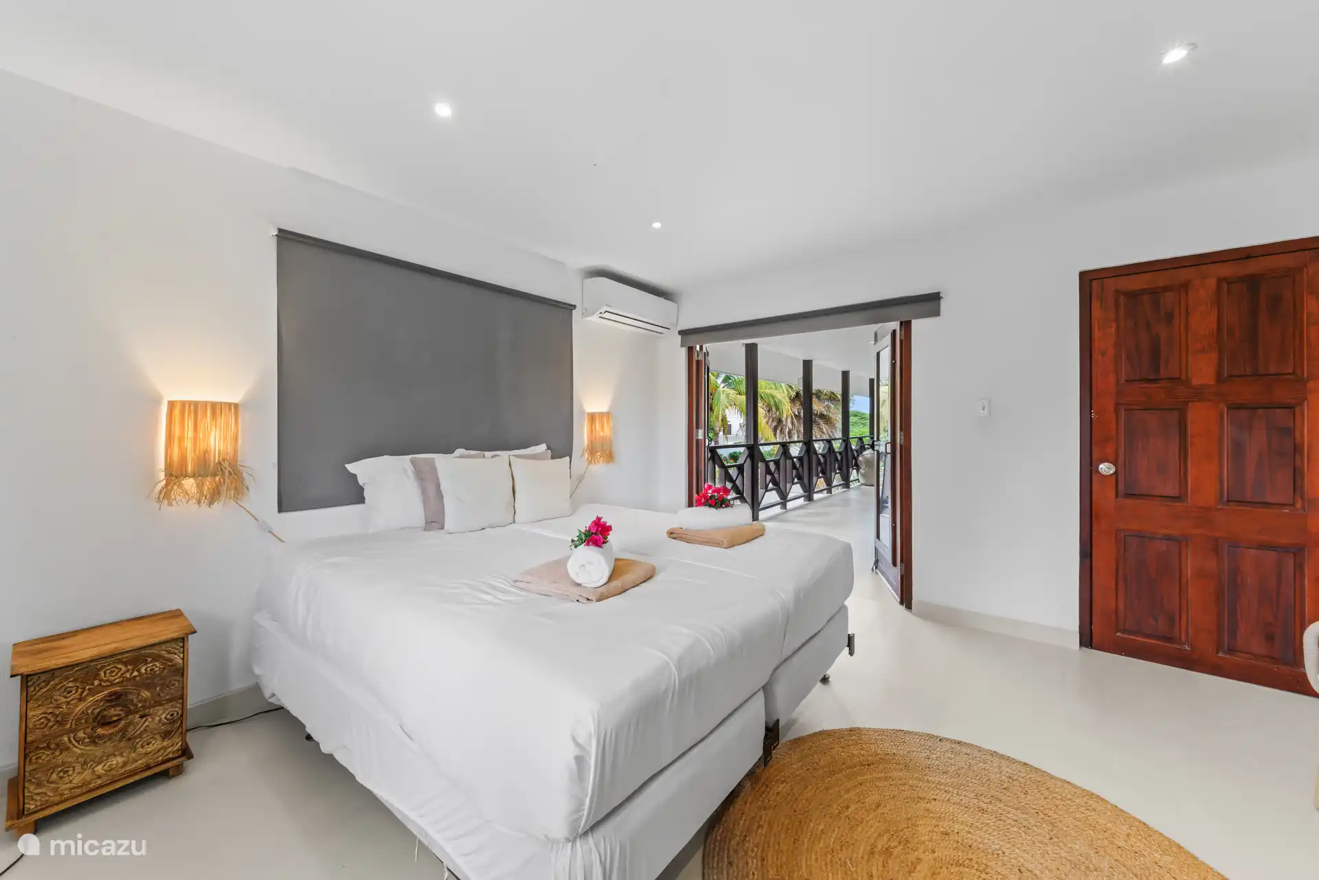 Slaapkamer Blue Parrot Curacao vakantiehuis