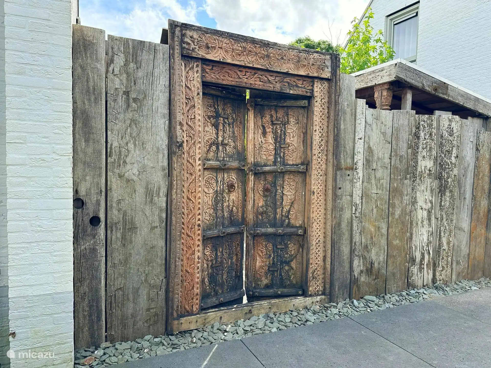 Houten tuinpoort