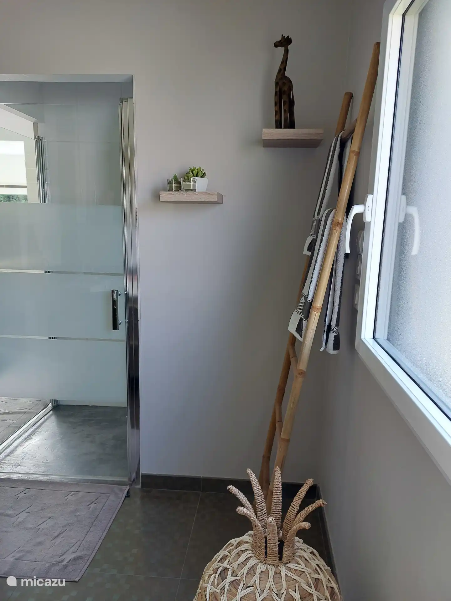 Douche double porte vers chambres 1 et 2