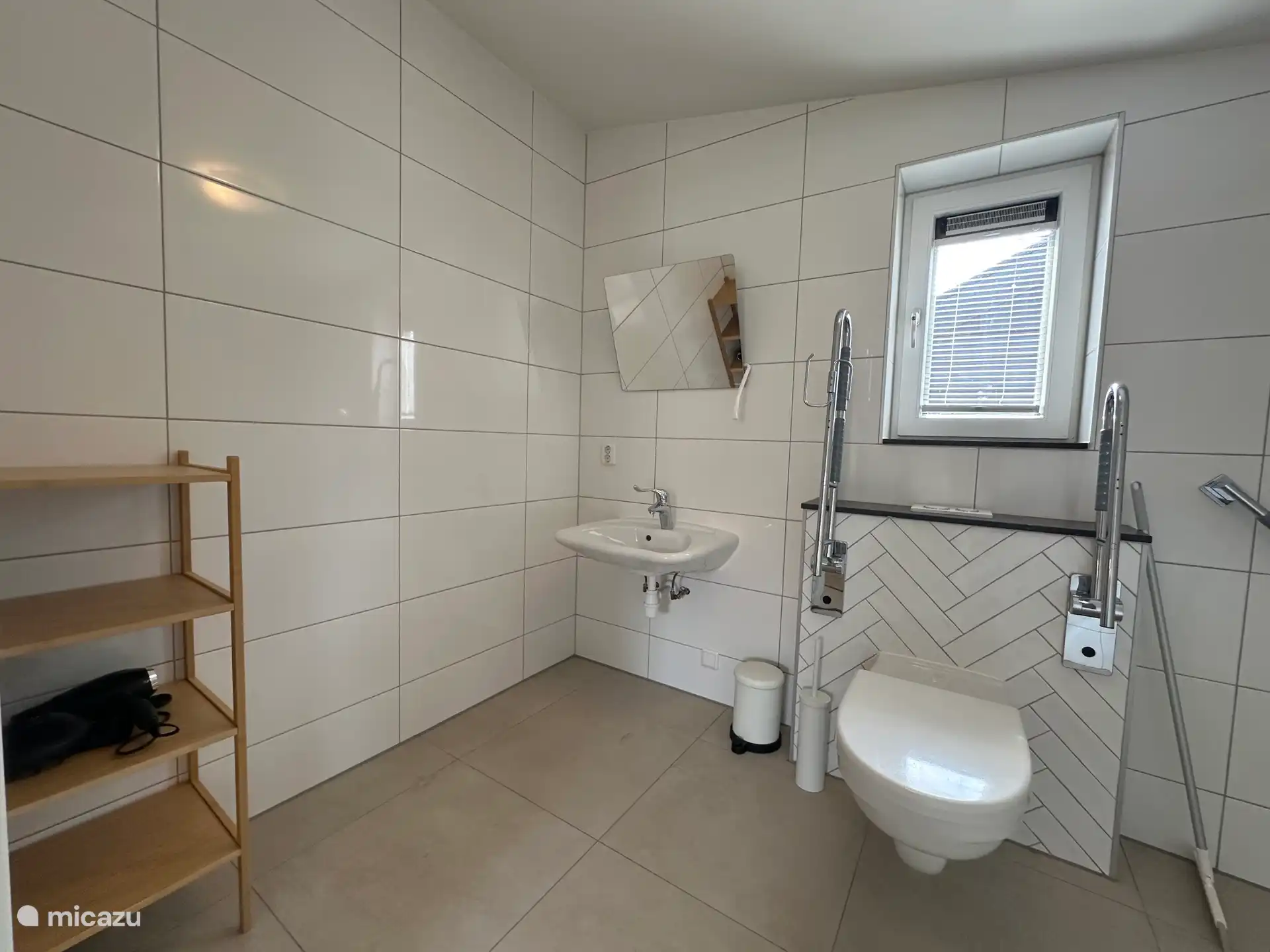 Aangepaste badkamer met toilet