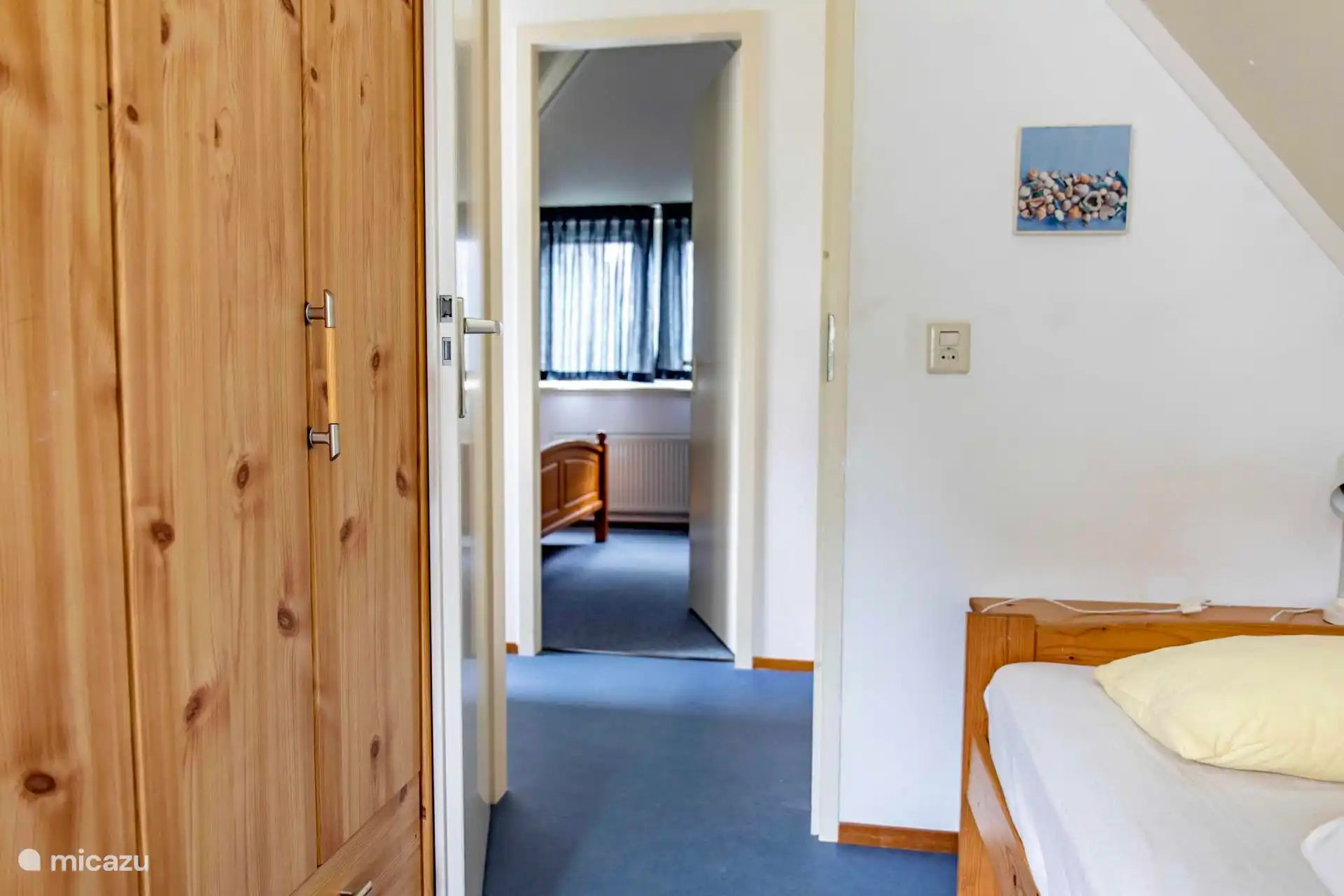 Overloop met slaapkamers