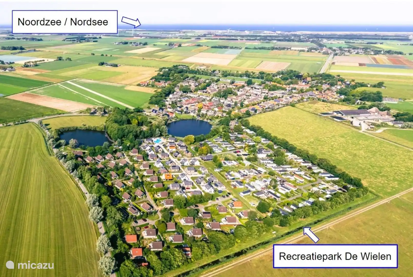 Luchtfoto van het park