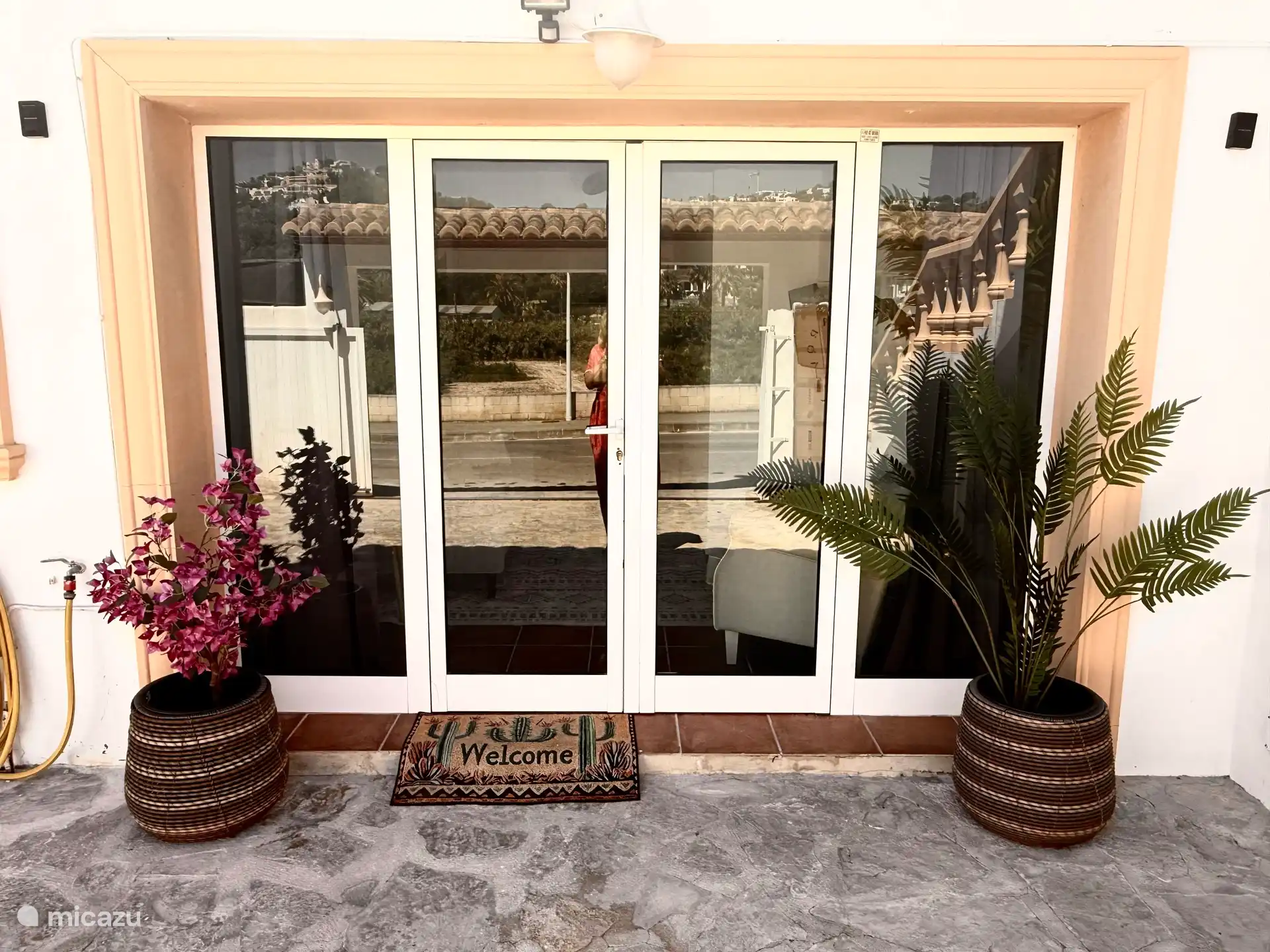 Entrance with French doors.
