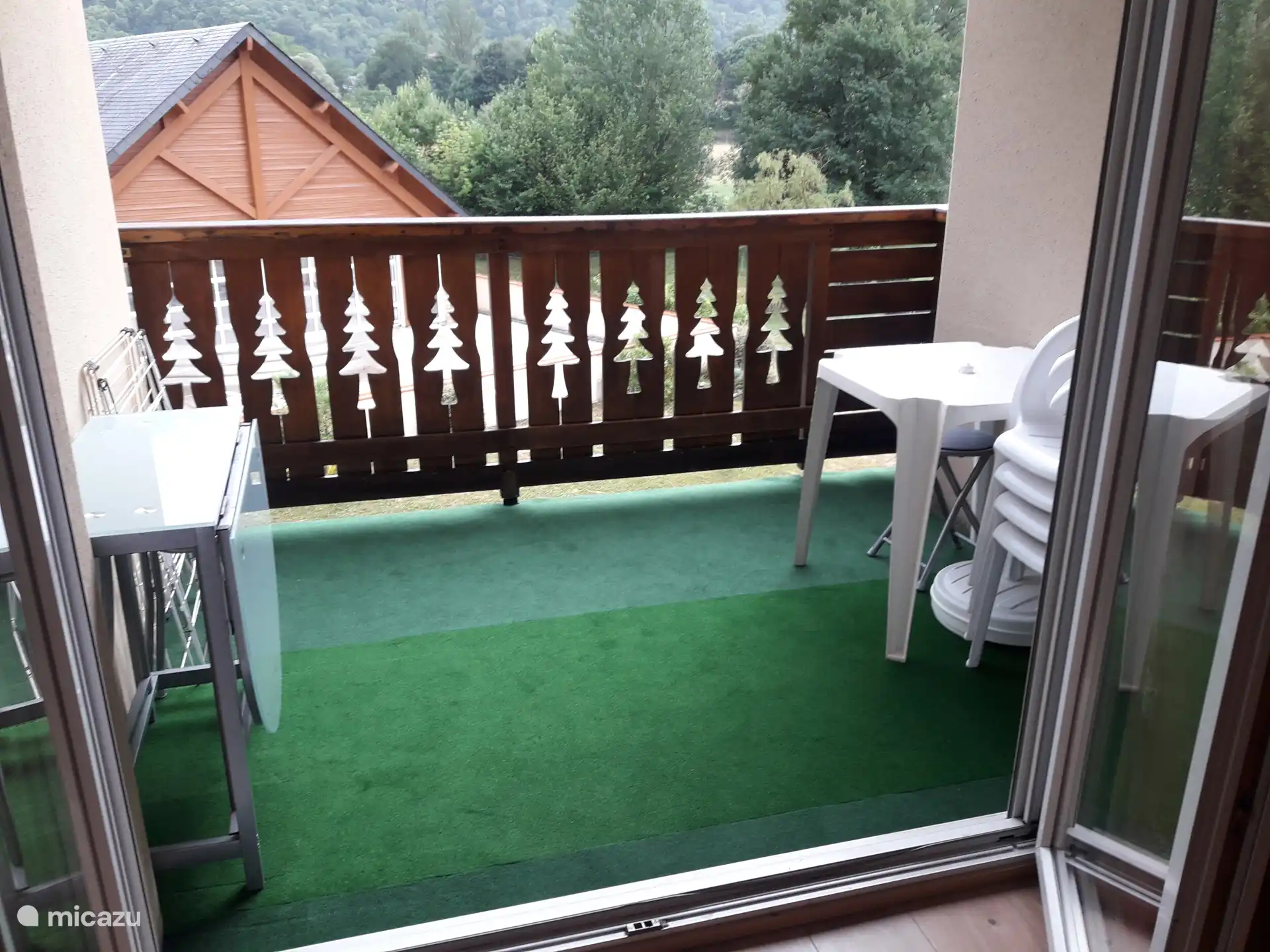 Balcony overlooking the pool