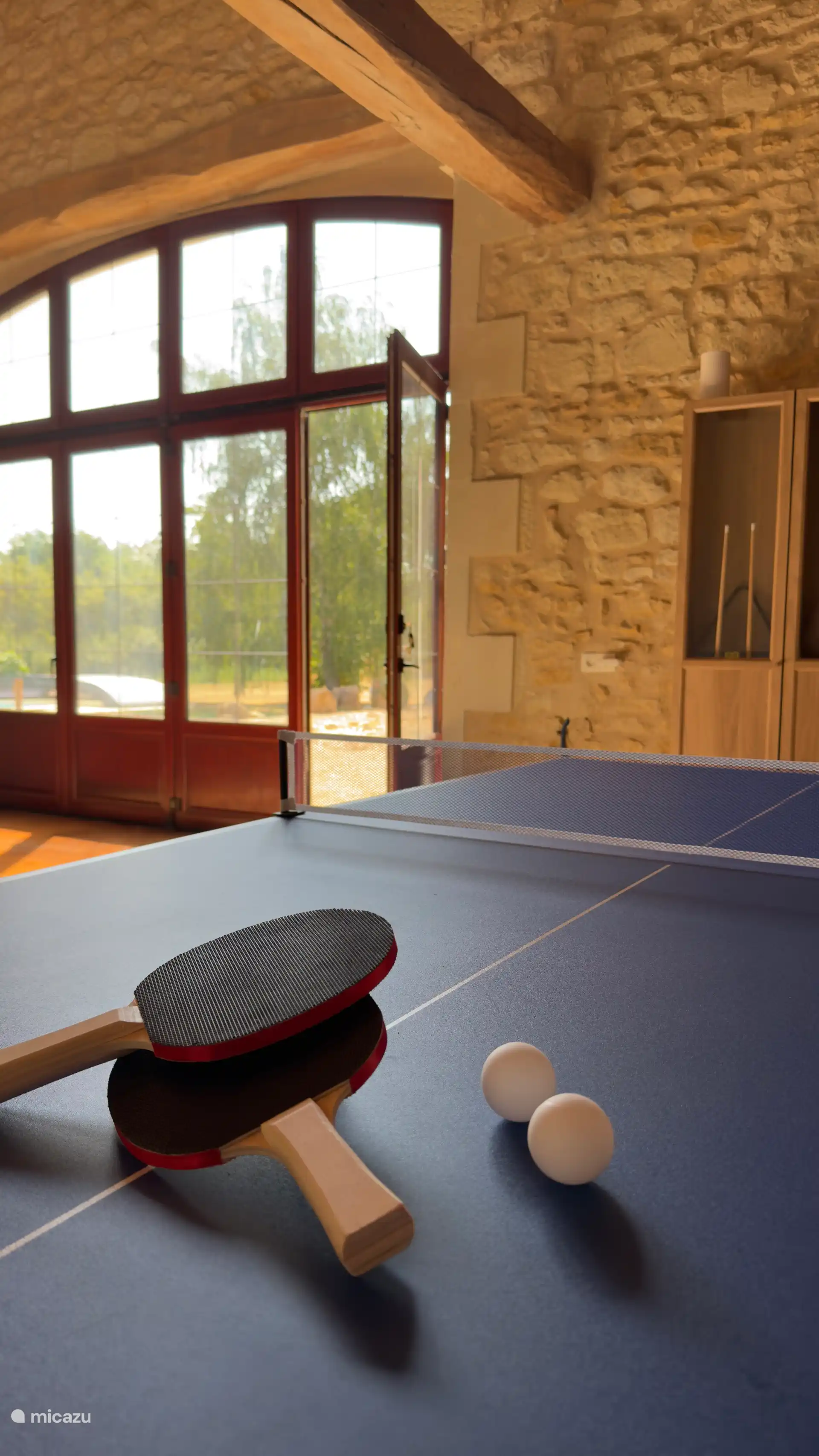 The Bar with the ping pong set up.