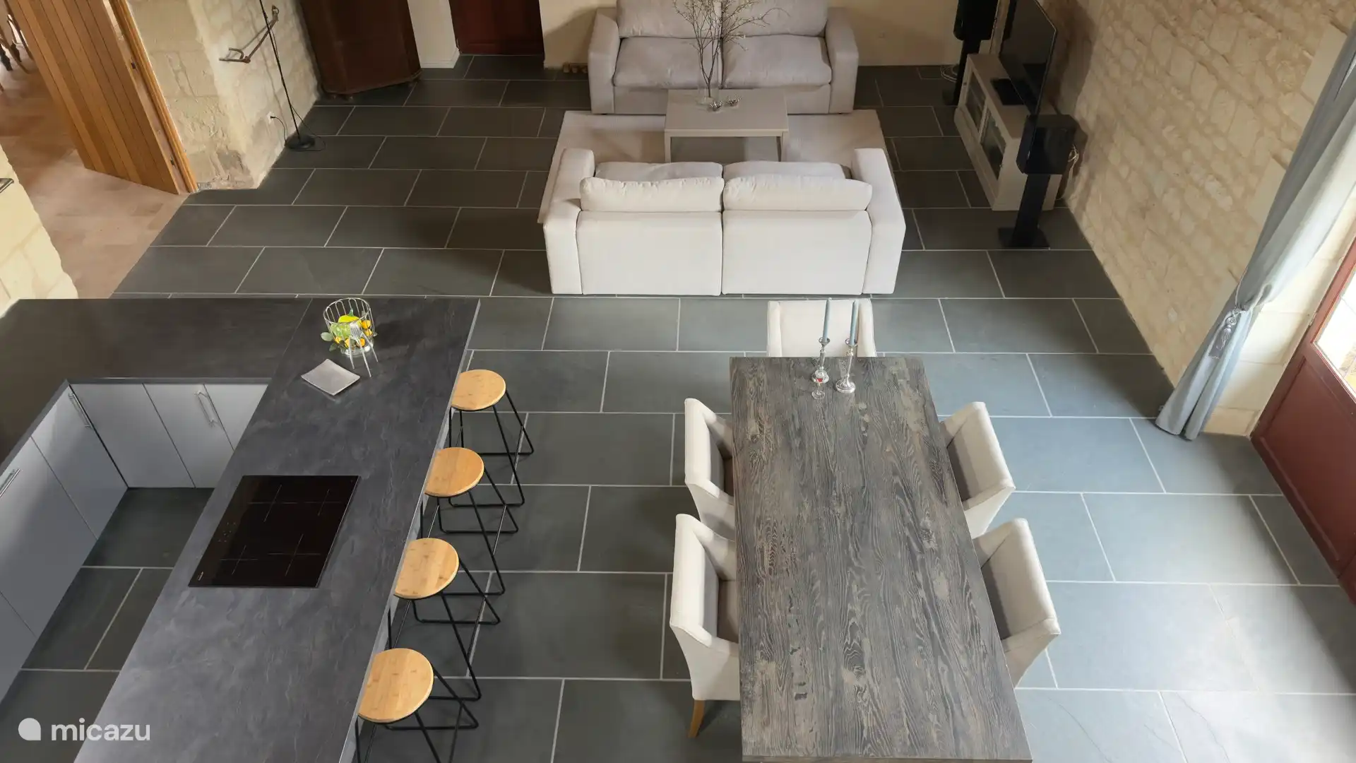 The overlook of the family room at Walnut View. 