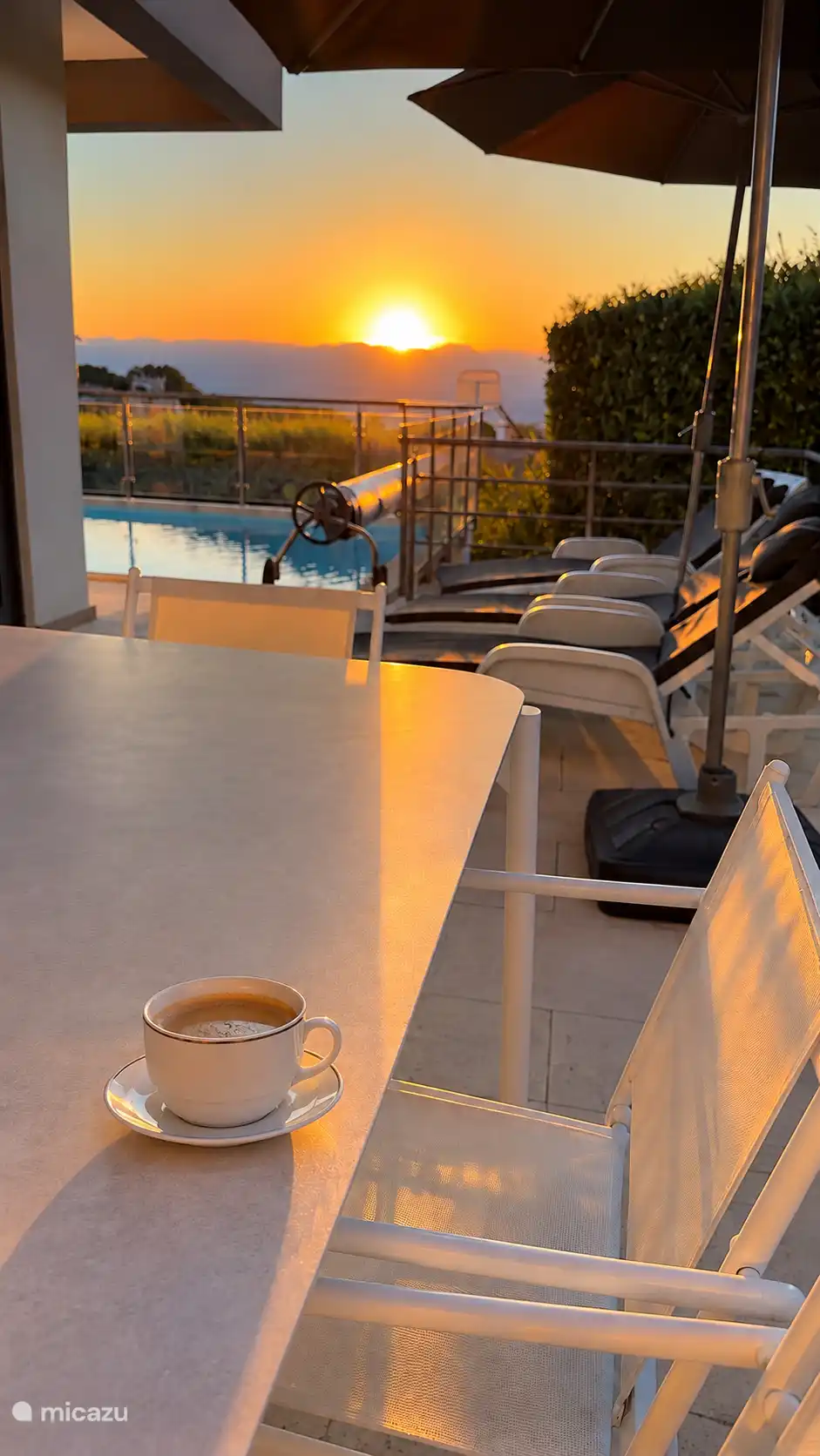 Koffie bij de sunset
