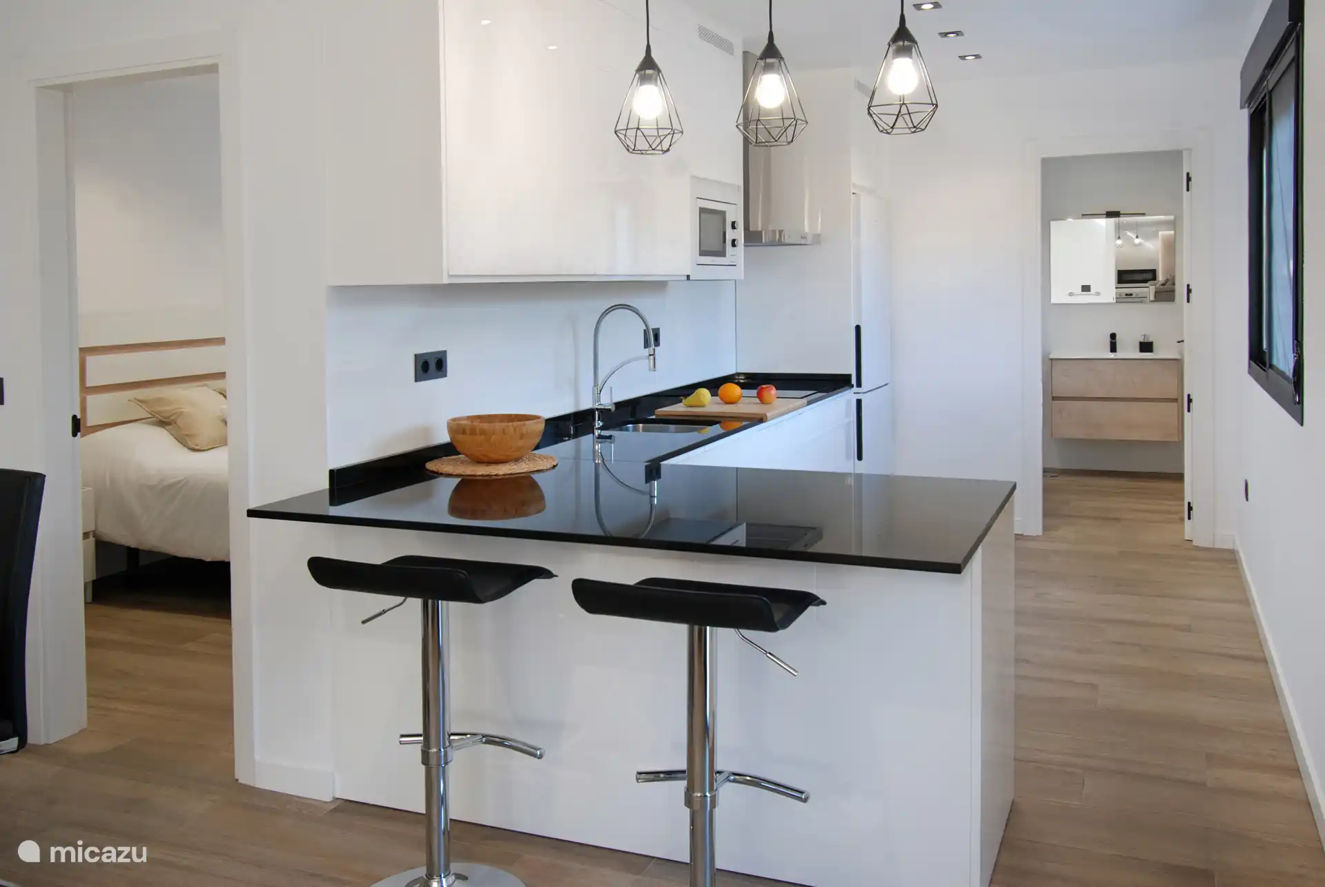 A perfectly equipped kitchen for those who want to pamper themselves. 