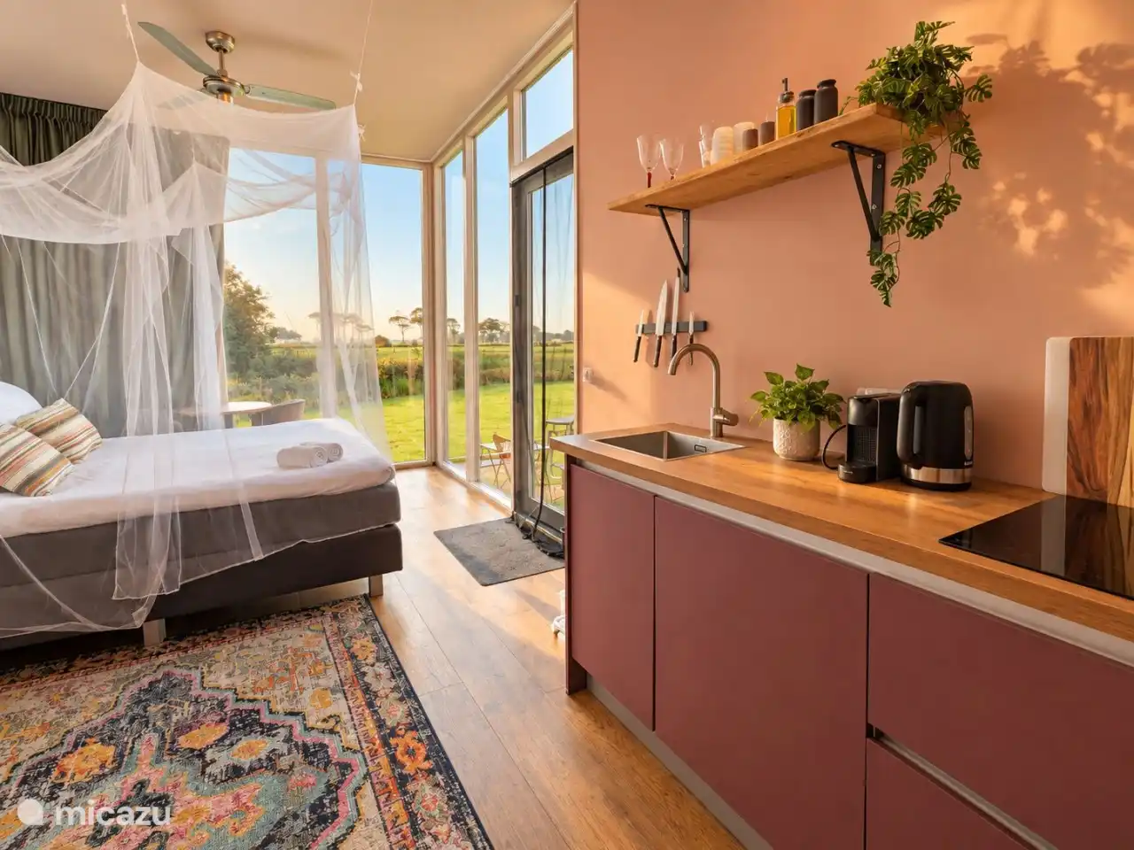 Zona de dormir y cocina privada