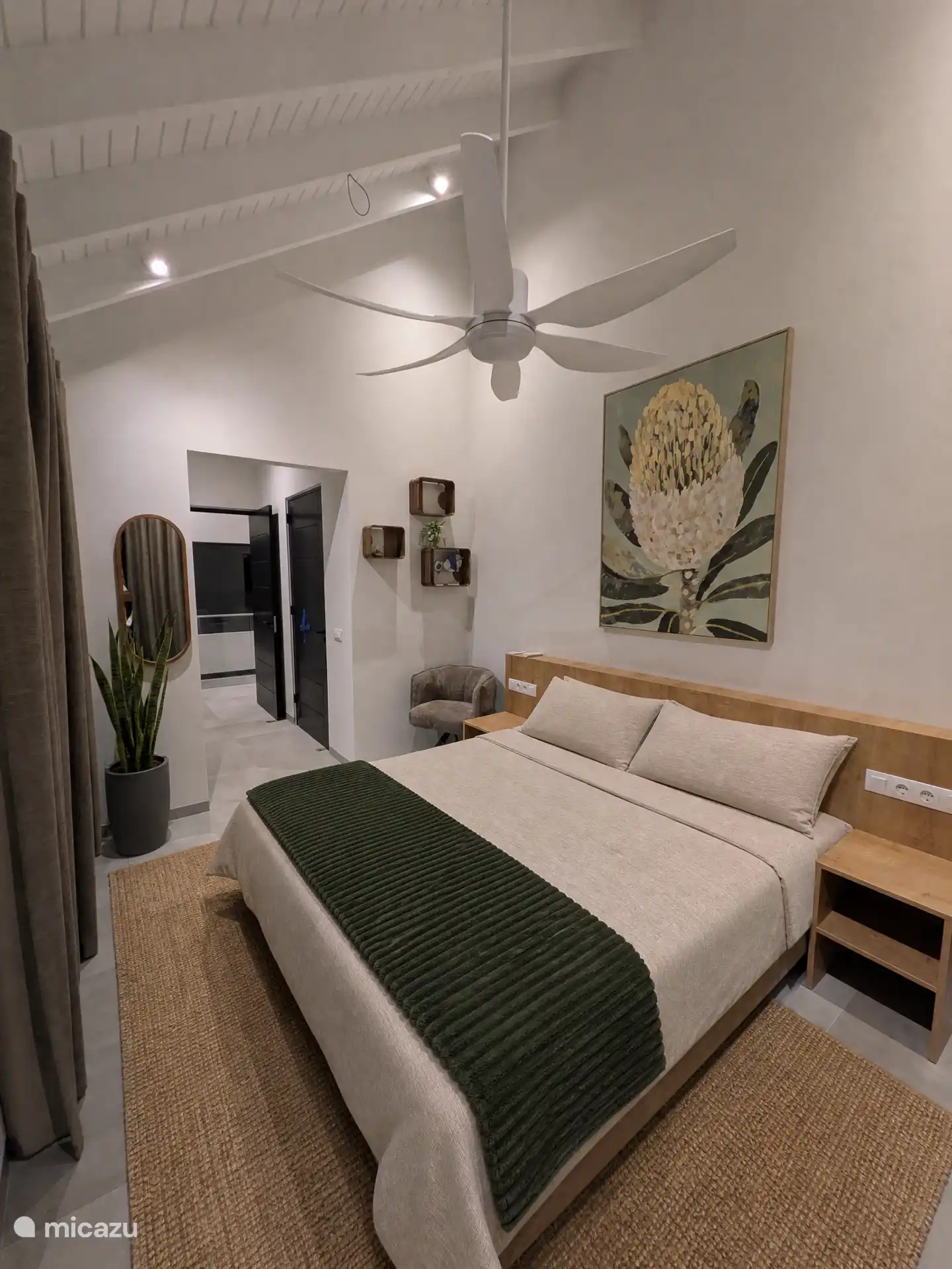 Third bedroom with king size bed of 180 × 200 cm.