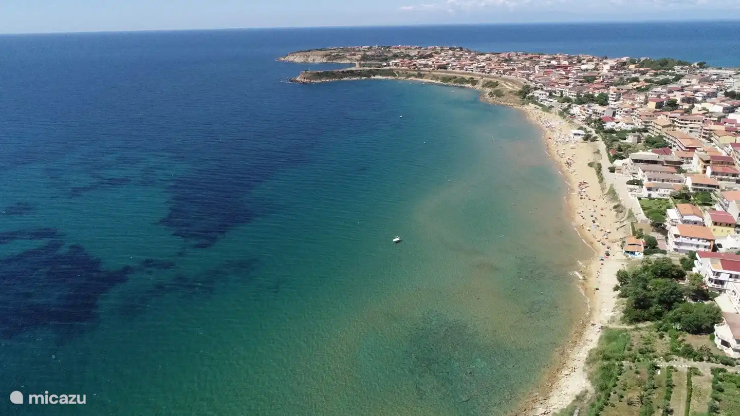 Übersicht Dorfstrand Capo Rizzuto.
