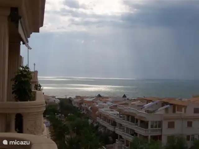 Playa Moncayo en España, Costa Blanca, Guardamar del Segura - apartamento vista balcón, vista al mar en las tres terrazas