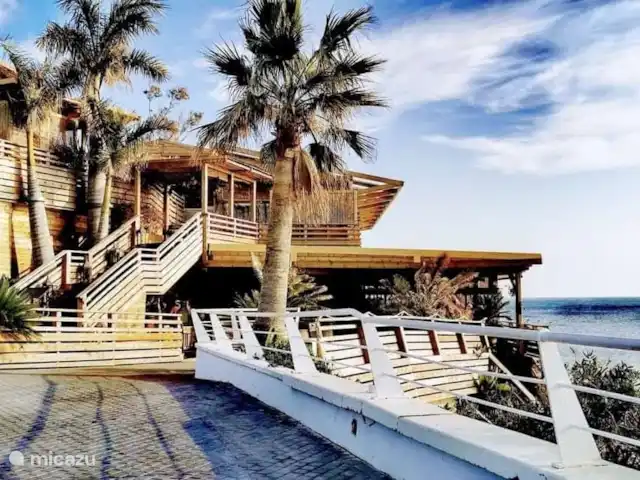 Lekker naar Spanje huren in Spanje, Costa del Sol, Benalmádena - appartement Beachclub Trocadero 5* is een restaurant ,waar je in een luxe omgeving kunt  lunchen of dineren. Een magische ruimte aan het strand. U wordt verliefd tijdens het drinken van een cocktail met zicht op de ondergaande zon.
En dat op 900 meter van uw appartement Bedelmar Playa.