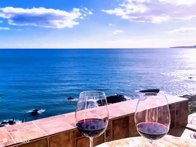 Lekker naar Spanje huren in Spanje, Costa del Sol, Benalmádena - appartement De ligging is fenomenaal. zo dicht op de Middellandse Zee ligt uw terras. U raakt niet uitgekeken, wees niet verbaasd als er dolfijnen langs zwemmen.
Zo dicht aan zee verblijven is uniek. Het is echt een zeldzame plek aan de Costa del Sol, met de gehele dag zon.