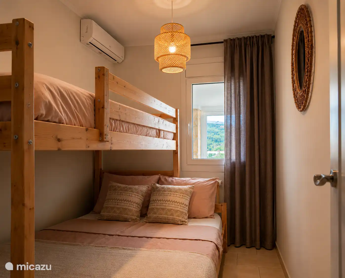 Slaapkamer met stapelbed (3 pers.)
