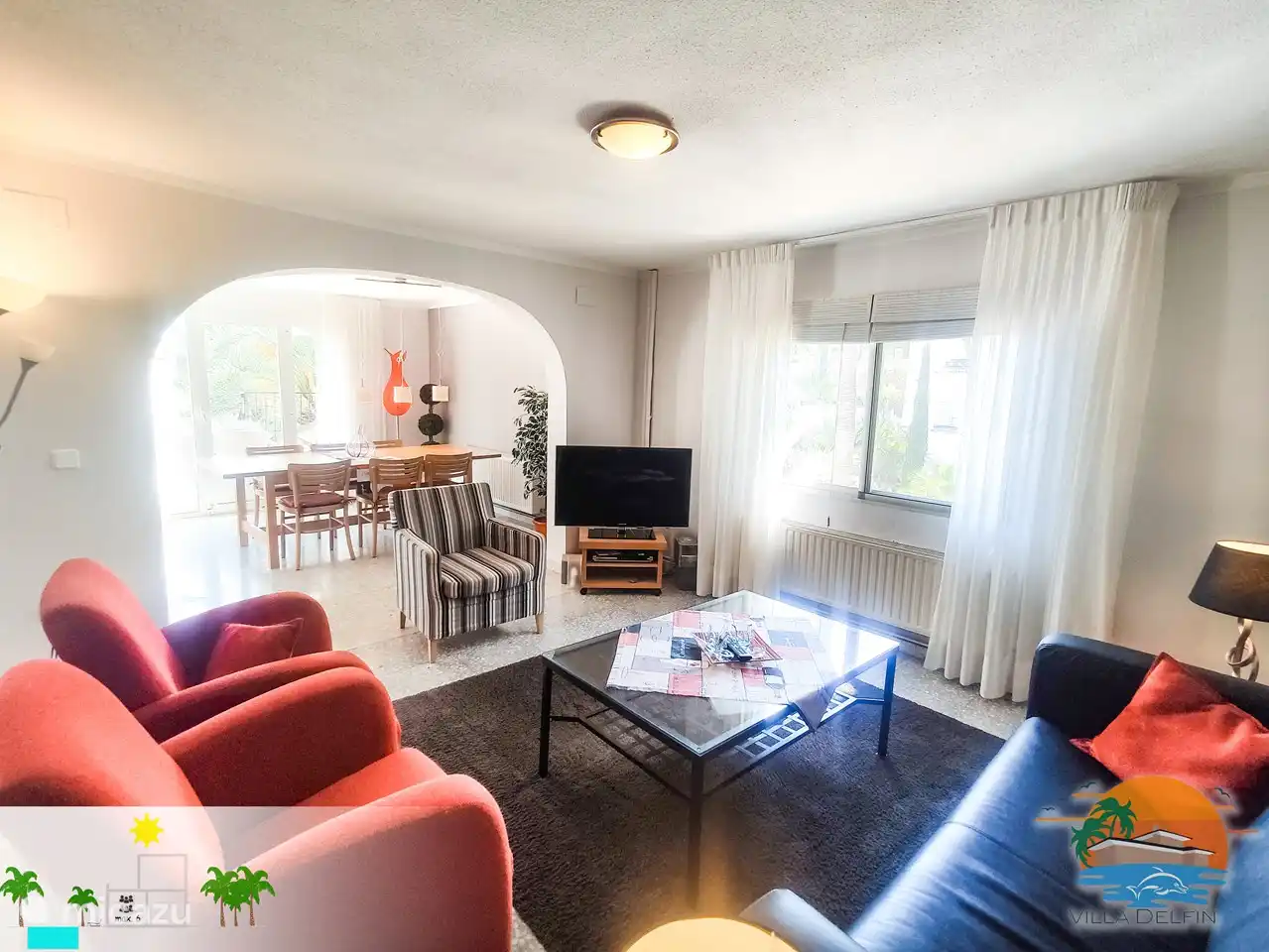 Wohnzimmer mit Internet-TV