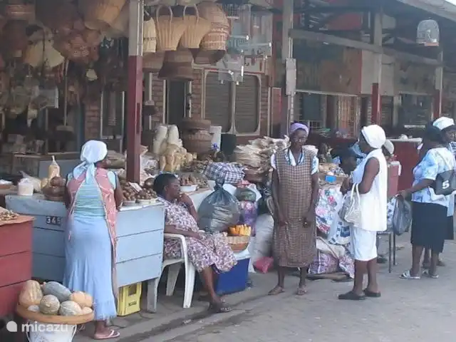 Location de Vacances Suriname, Paramaribo, Paramaribo, maison de vacances - Huize Roza, sûr et proche du centre Bush Negro femmes sur le marché