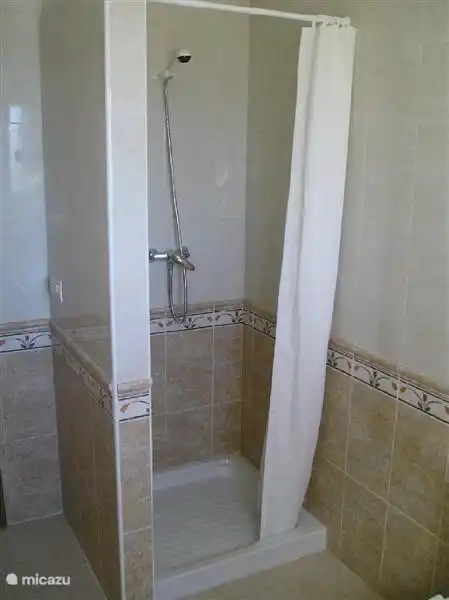 The separate shower in the bathroom.