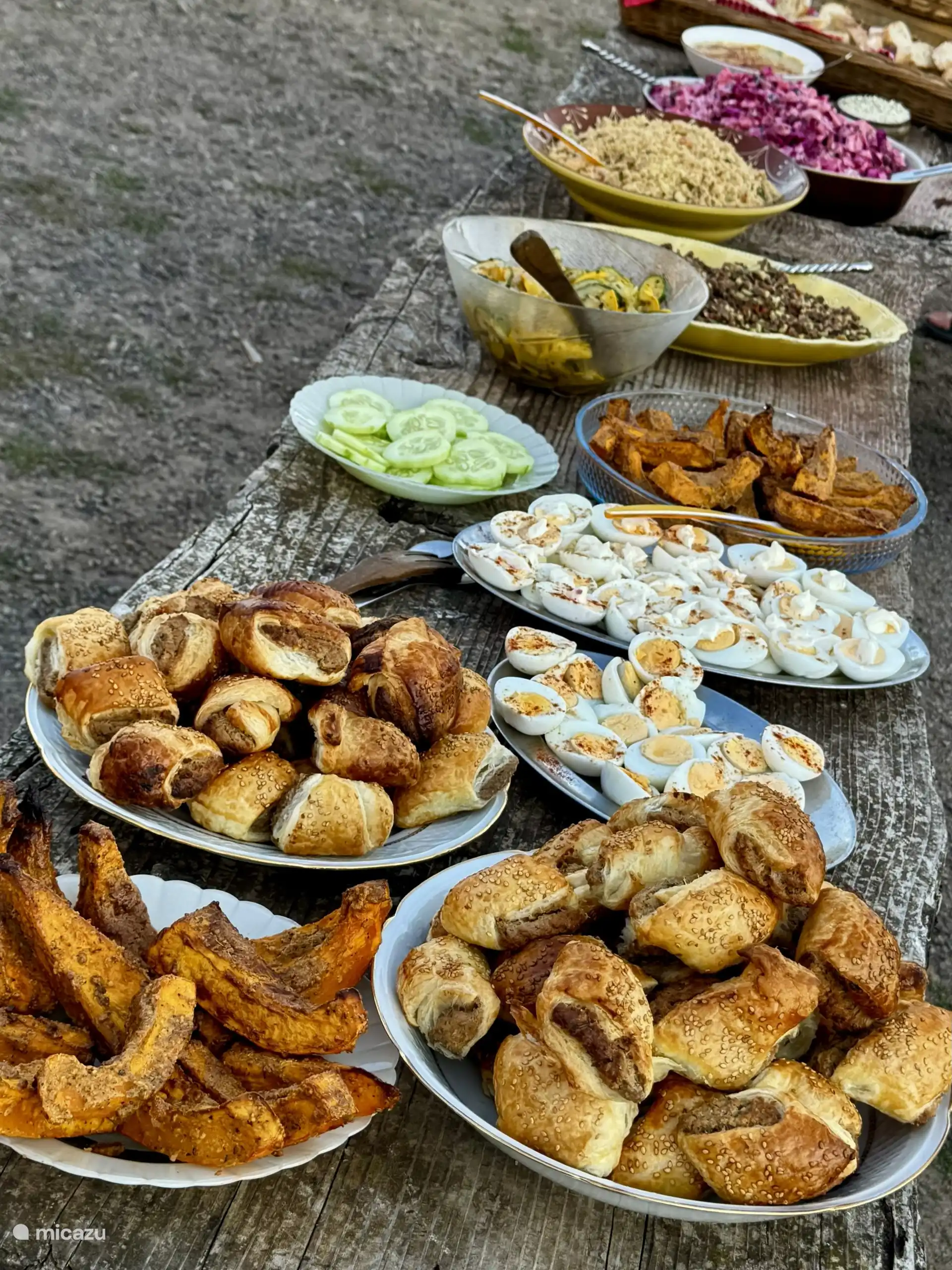 Buffet tijdens jeu de boules avond
