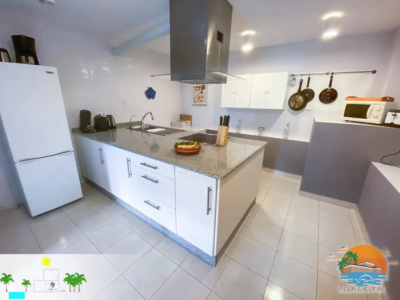 Cuisine avec îlot de cuisson