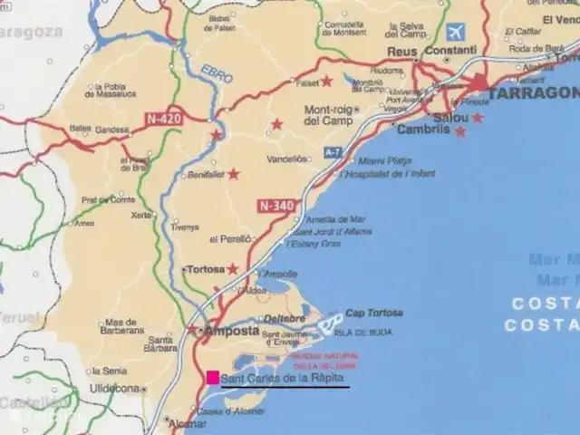 Casas Sitori Appartement 6 | Espagne, Costa Dorada, La Ràpita - studio Sant Carles est situé au bord du delta de l'Èbre à env. 180 km. au sud de Barcelone dans la province de Tarragone.