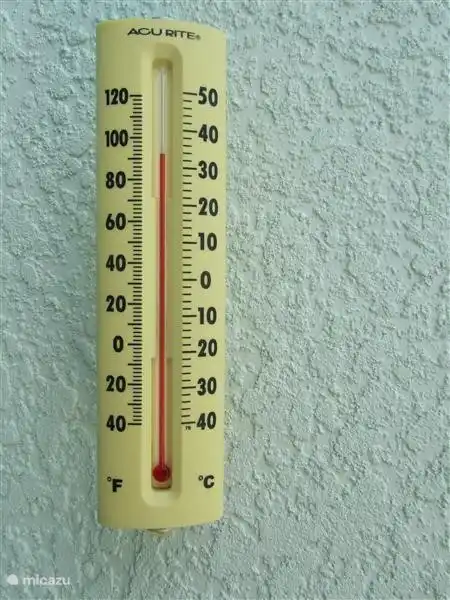 Die Temperatur auf der Terrasse