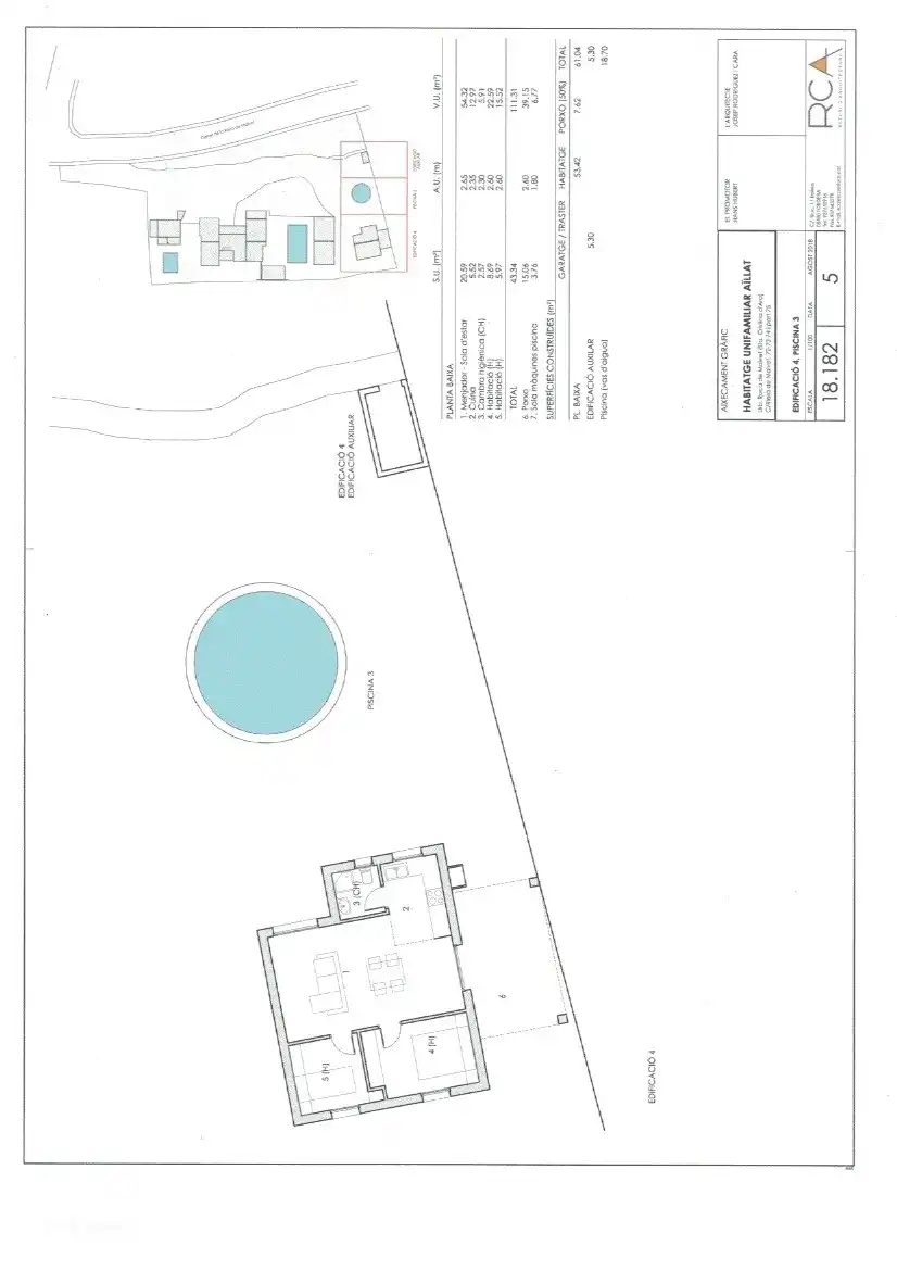 Grundriss und Oberfläche