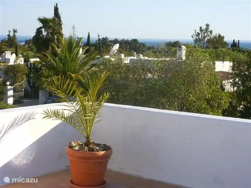 Es gibt eine große Dachterrasse, die den Park auf das Meer blickt. Ein schöner Ort zum Sonnenbaden (nahtlos).