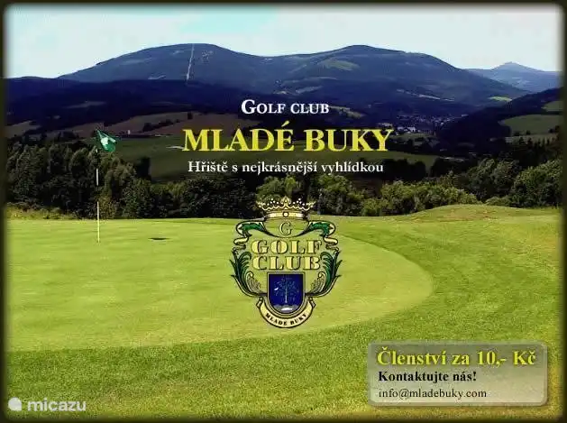 Juegue al golf en el Golf Club Mladé Buky (15 km) o en el Golf Resort Nová Amerika en Zaloñov (37 km).