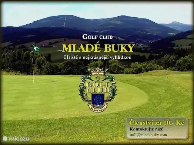 vakantiehuis huren in Tsjechië, Hradec Králové, Lampertice – Vakantiehuis DAVRI Golfen bij Golf Club Mladé Buky (15 km) of bij Golf Resort Nová Amerika in Zaloñov (37 km).