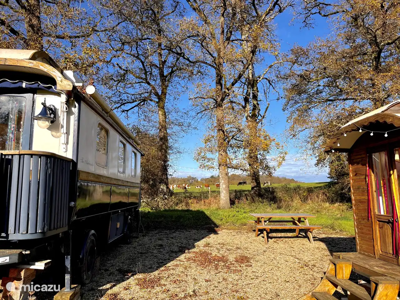 Am Ende unserer Website befindet sich der Amsterdam Reisewagen mit kleinem Schlafwagen mit eigener Terrasse