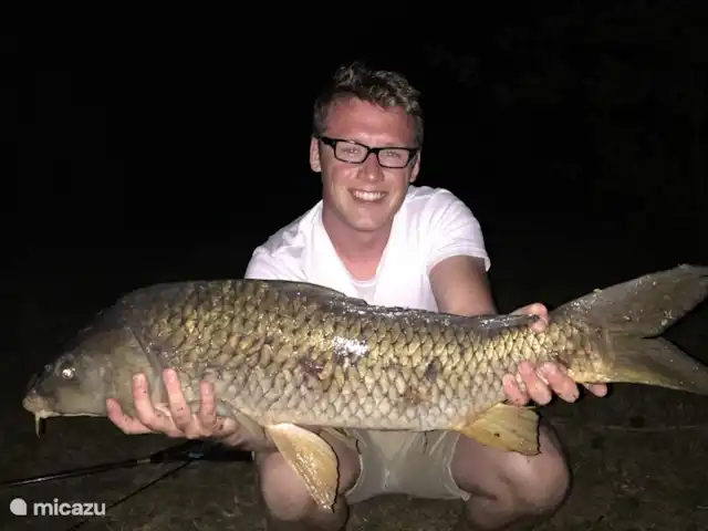 Igloo Safari | Pays-Bas, Brabant-Septentrional, Chaam - bungalow Vous pouvez attraper de si grosses carpes dans notre étang à poissons