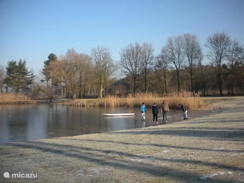 Schlittschuhlaufen am Badesee
