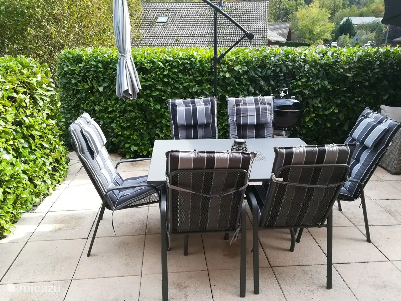 terras met barbeque
