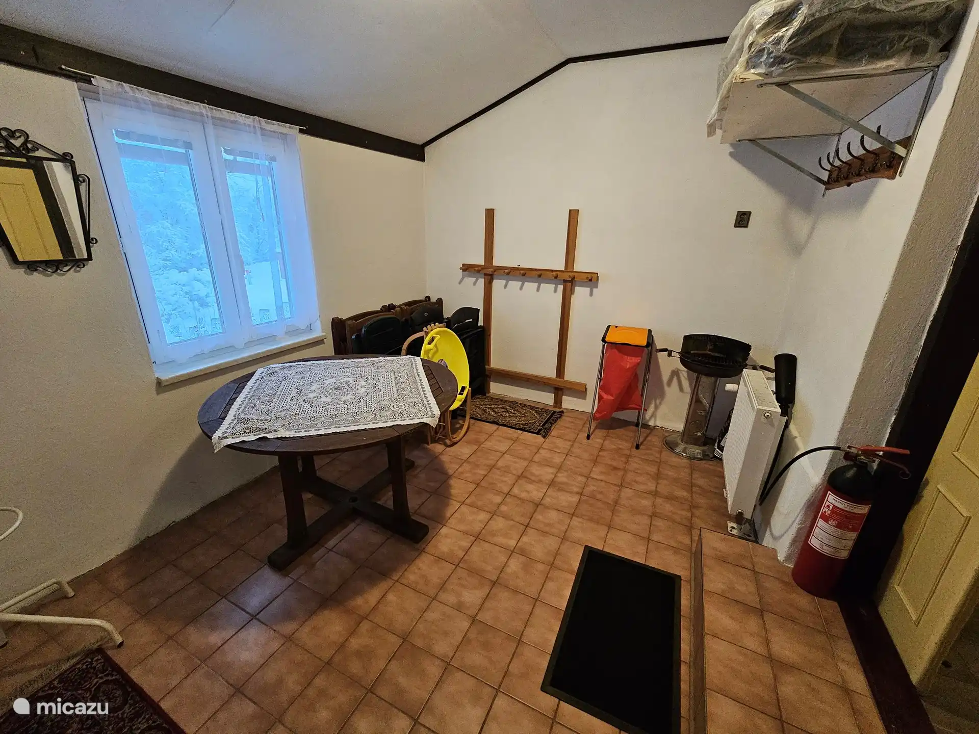 La entrada espaciosa