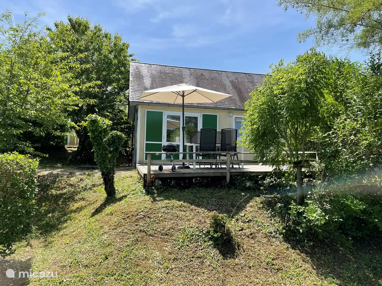 Vorderansicht des Ferienhauses.