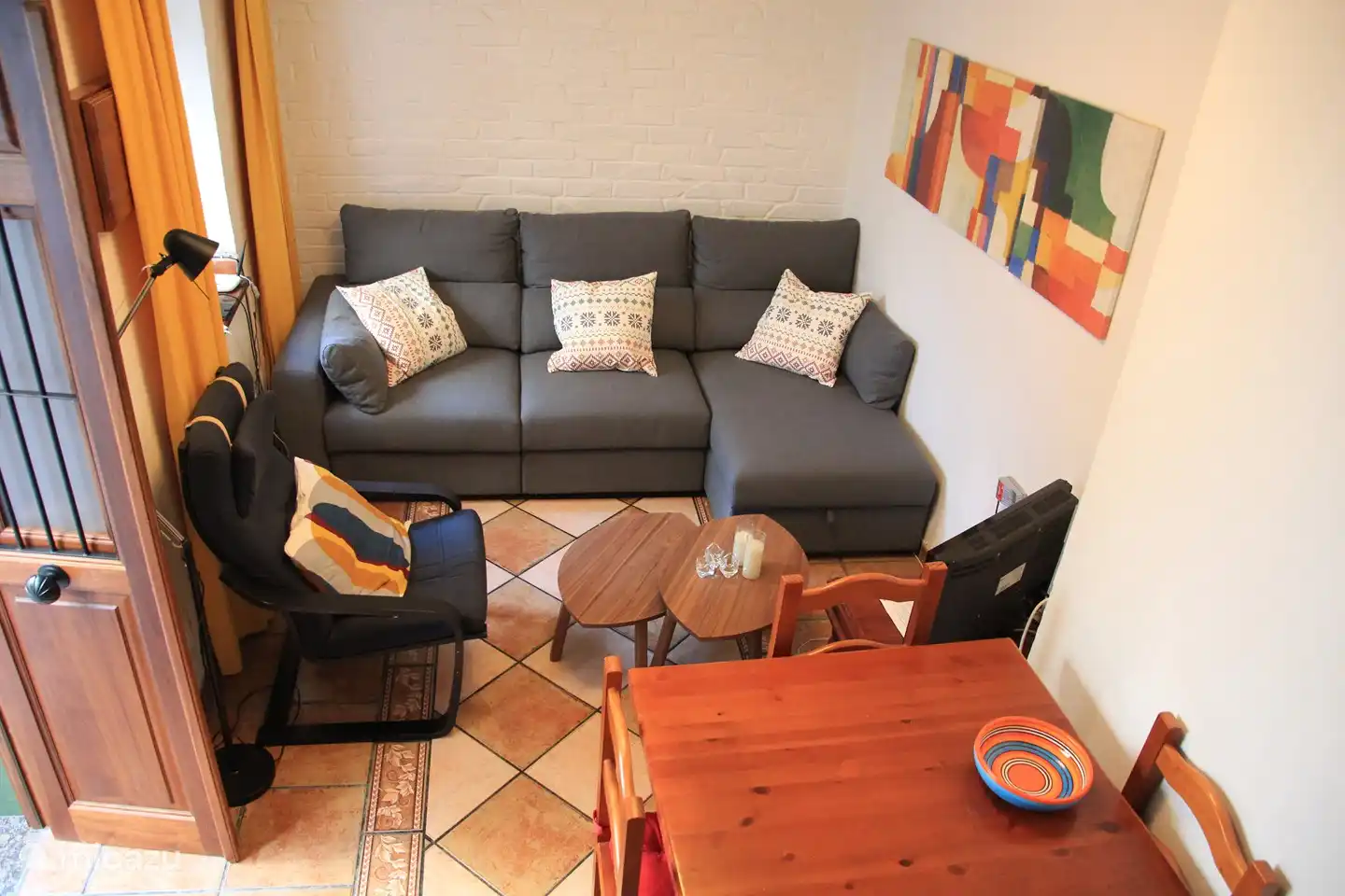 Salón con sofá esquinero