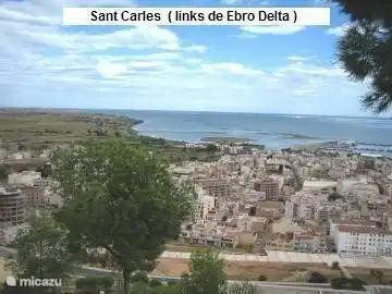 Ansicht von Sant Carles und der Ebro-Delta.