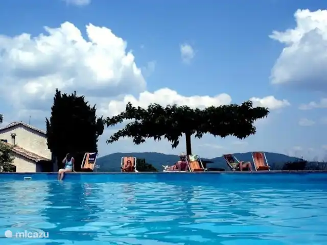 Location de Vacances France, Gard, Robiac-Rochessadoule, manoir / château - Het Elysium 4 à 5 p Piscine avec vue sur les collines des Cévennes