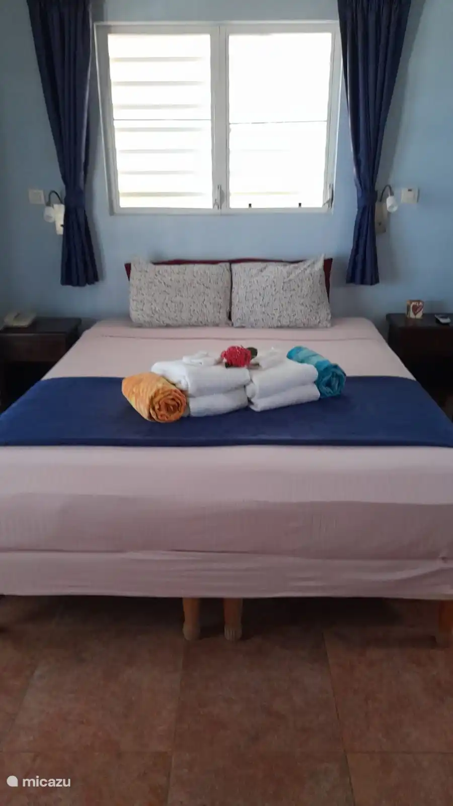 Das blaue Hauptschlafzimmer.