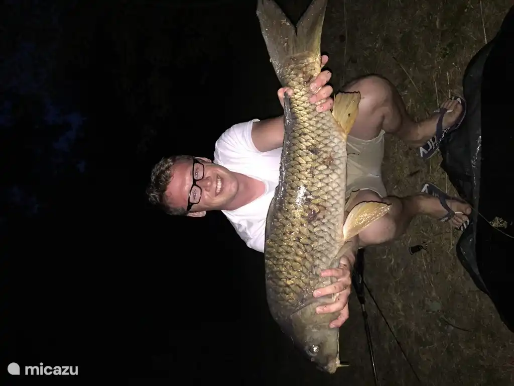 Dieser Karpfen wurde in unserem Angelteich gefangen