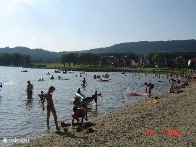 Schwimmen, Surfen, Segeln oder ein leckeres Eis im Sommer am See Lipno. (Zu Fuß).