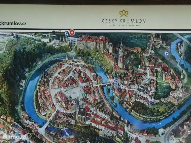 CESKE KRUMLOV schöne Stadt Auto entfernt.