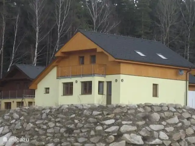 Lipno villa 219 | République Tchèque, Sud de la Bohême, Lipno nad Vltavou - villa Villa très luxueuse, à 500 m du centre et du boulevard. A 700 m du réservoir et des pistes de ski (éclairées). Plage en été, surf, voile, marche et vélo. Ski, snowboard, patin à glace et ski de fond en hiver (enneigement assuré à partir de Noël). www.lipnovakantievilla.nl