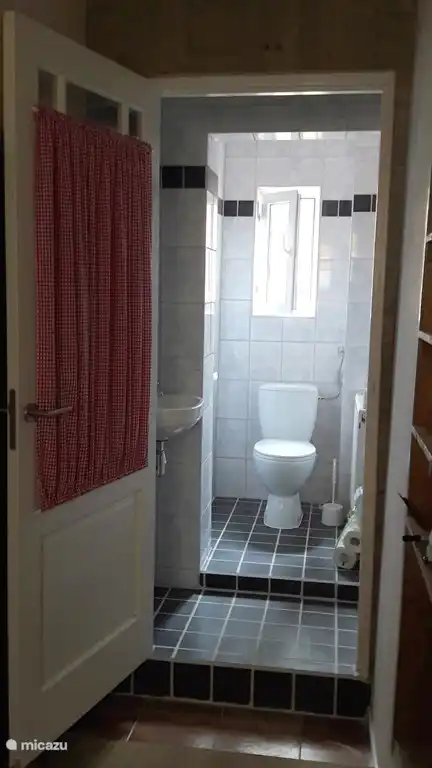 Im April, renovierten wir ganz unten Toilette.