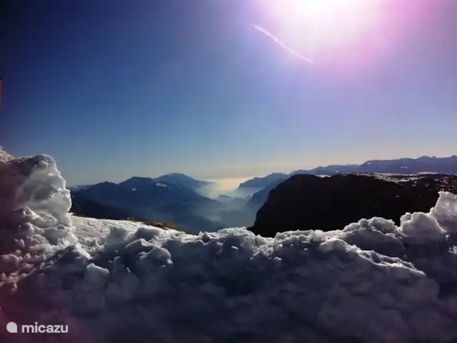 Location de Vacances Italie, Dolomites, Andogno, maison de vacances - La Belle Vita Vue depuis la piste de ski Andalo (lac de Garde)