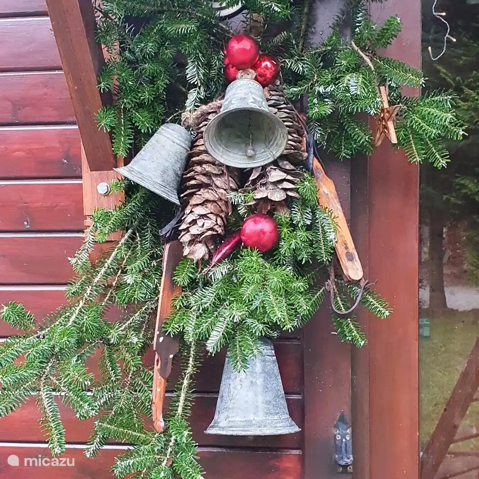 Nur ein Weihnachtsstück an der Tür