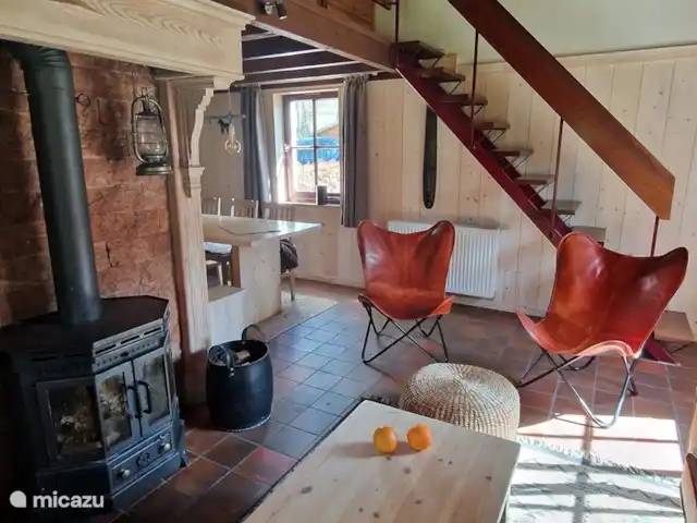 Location de Vacances Belgique, Ardennes, Waimes, chalet - Chalet Pont du Waud Salon avec vue sur la salle à manger