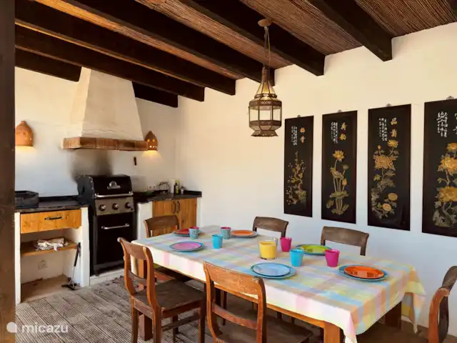 Maison de la mer de sable | Espagne, Costa Blanca, Moraira - villa Belle cuisine extérieure avec barbecue à gaz